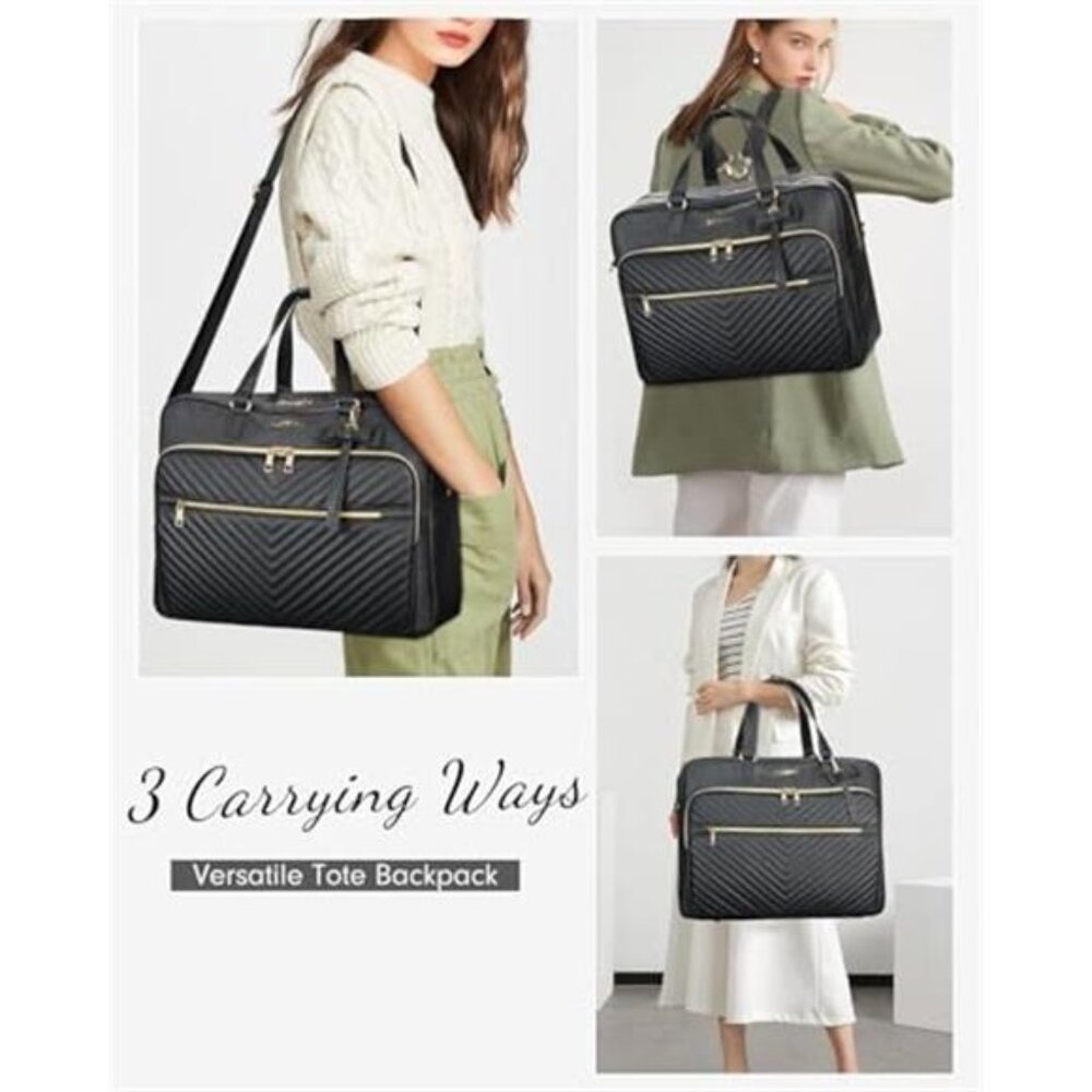 17 Inch Laptop Bag for Women, Convertible Briefcase Backpack Large Laptop Tote - Picture 2 of 6